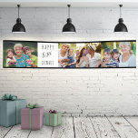 80th Birthday 4 Photo Strip Personalized Banner<br><div class="desc">Personalized banner celebrating an 80th Birthday. Upload 4 of your pictures and the photo template will display them in a photo strip, separated by your custom birthday greeting. This simple photo collage displays your photos in 3 formats (2x landscape, 2x portrait and 1 square / instagram) to give you plenty...</div>