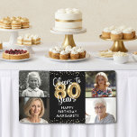 80th Birthday 4 Photos Cheers to 80 Years Confetti Banner<br><div class="desc">80th Birthday 4 Photos Cheers to 80 Years Confetti Banner Sign. Celebrate an 80th birthday with this personalized, custom color photo banner featuring 4 pictures of her or him through the years for a fun birthday sign or party decoration. The design features the title CHEERS TO 80 YEARS with faux...</div>