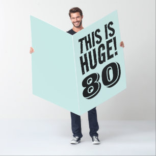 80TH BIRTHDAY 80 HUGE GIANT OVERSIZED CARD