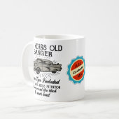80th Birthday 80 Personalized Funny Vintage Car Coffee Mug (Front Left)