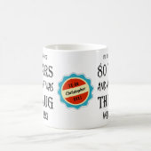 80th Birthday 80 Years Old Fun Cheek Personalized Coffee Mug (Center)
