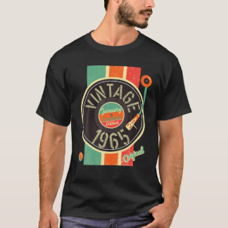 80Th Birthday 80 Years Old Retro Born In January 1 T-Shirt