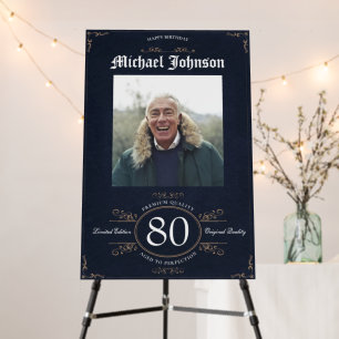 80th Birthday Aged to Perfection Vintage Elegant Foam Board