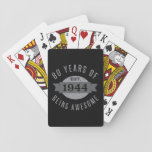 80th Birthday Awesome 1944 Playing Cards at Zazzle