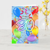 80th Birthday - Balloon Birthday Card - Happy Birt | Zazzle