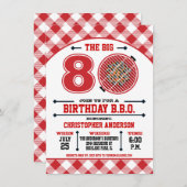 80th Birthday Barbecue Invitation (Front/Back)