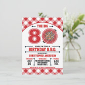 80th Birthday Barbecue Invitation (Standing Front)