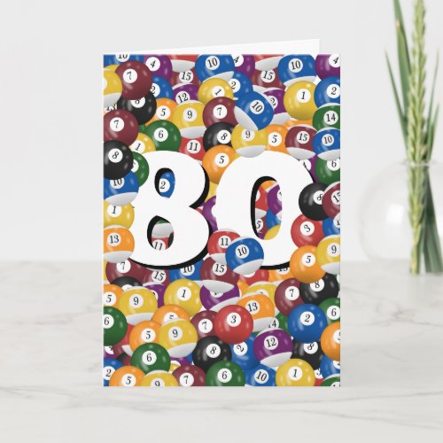 80th Birthday Billiard Balls 