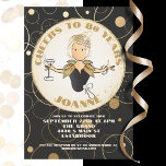 80th Birthday Black Gold Funny For Her Birthday Invitation<br><div class="desc">Is someone special turning 80 that is very dear to you?  This fun and chic invitation sets the theme to toast her on this fantastic milestone. Customize with her name or even change the year ...  Cheers!</div>