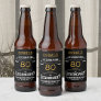 80th Birthday Black Gold  Legendary Funny Beer Bottle Label