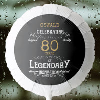 80th Birthday Black Gold  Legendary Retro