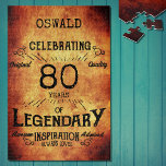80th Birthday Black Gold  Legendary Vintage Jigsaw Puzzle<br><div class="desc">A personalized elegant 80th birthday vintage puzzle that is easy to customize but hard to complete for that special birthday party occasion.</div>