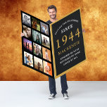 80th Birthday Born 1944 Photo Template Giant Card<br><div class="desc">Celebrate your loved one's 80th birthday in style! This one-of-a-kind jumbo legendary funny card features a black and gold vintage style and personalizes with the name and year you choose, plus your favorite 12 photos. Give a unique, memorable gift that will bring a smile to the special birthday person's face....</div>