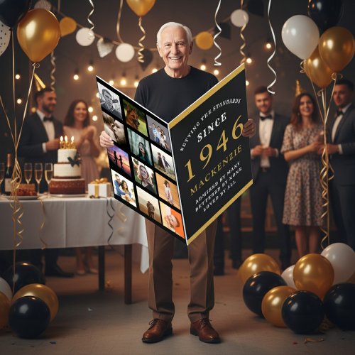 80th Birthday Born 1946 Photo Template Giant Dad