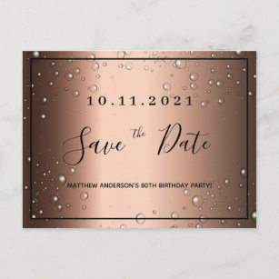 80th Birthday Save The Date Postcards No Minimum Quantity Zazzle