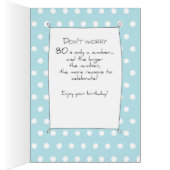 80th Birthday Cake Cards (Inside (Right))