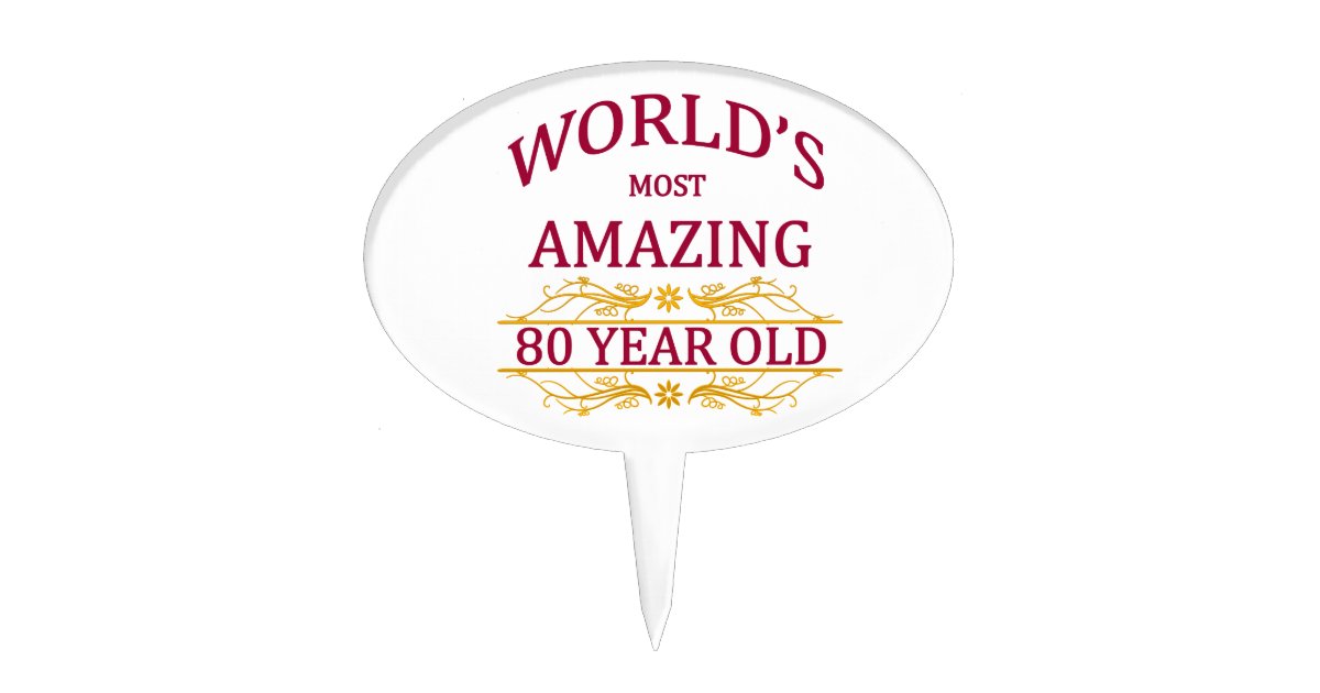 80th. Birthday Cake Topper | Zazzle