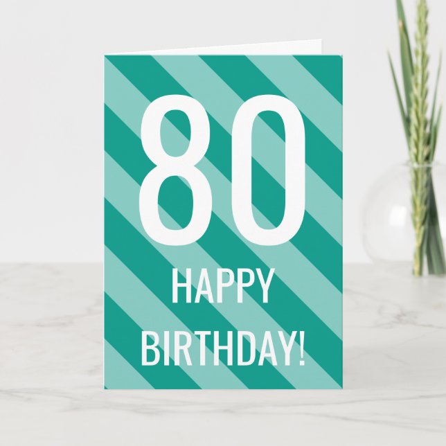 80th Birthday card for 80 years old men or women (Front)