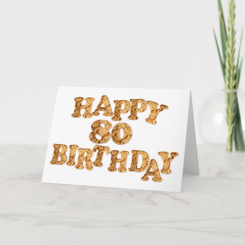 80th Birthday card for a cookie lover