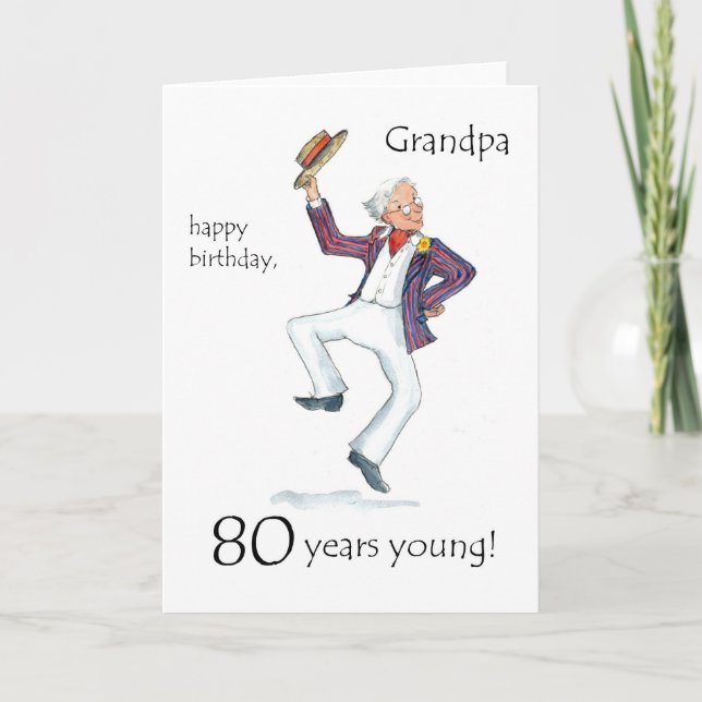 80th Birthday Card for a Grandfather (Front)