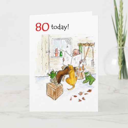 80th Birthday Card for a Man