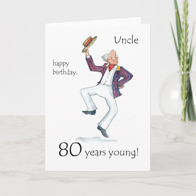 80th Birthday Card for an Uncle (Front)