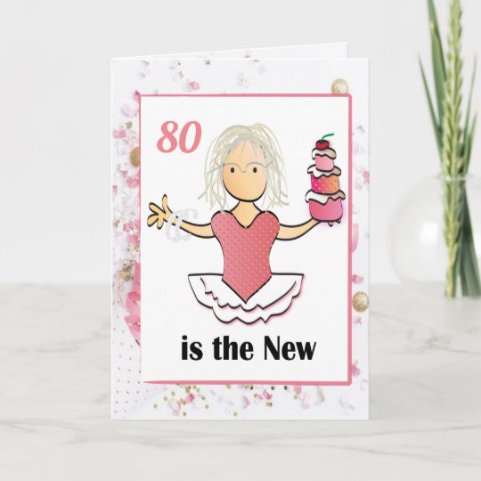 80th Birthday Card for Her Funny and Fun