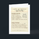 80th Birthday Card for Mom or Dad<br><div class="desc">Happy 80th Birthday to Mom or Dad! This special birthday card holds a recipe for a day as incredible as both. Start with a quart of love, add cups of relaxation, and mix in tablespoons of adventure. Sprinkle in a dash of laughter, a spoonful of dreams, and just the right...</div>