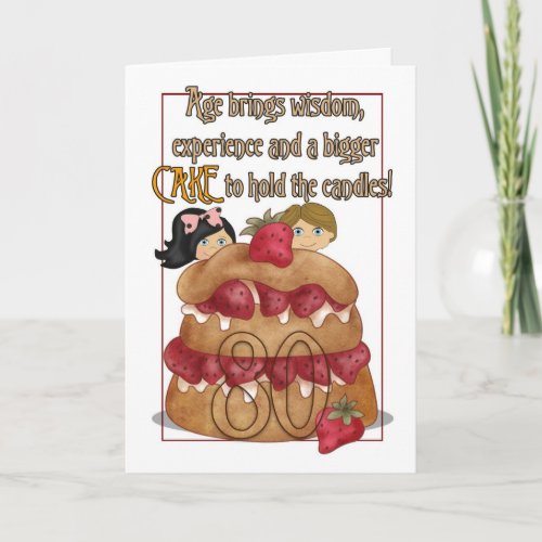 80th Birthday Card _ Humour _ Cake