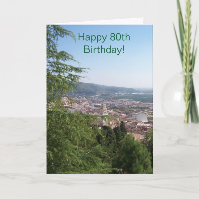 80th Birthday Card Landscape Photography (Front)