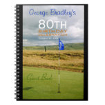 80th Birthday Celebration Golf Guest Book at Zazzle