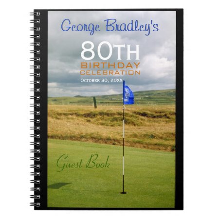 80th Birthday Celebration Golf Guest Book