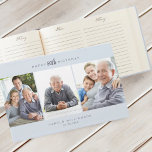 80th Birthday Celebration Multiple Photo Collage Guest Book<br><div class="desc">Celebrate a loved ones birthday milestone with our modern and minimal personalized multiple photo collage birthday milestone celebration guest book. The design features clean and minimal three photo collage layout to display your own beautiful photos. Personalize with age, name and birth date. The background color can also be changed to...</div>