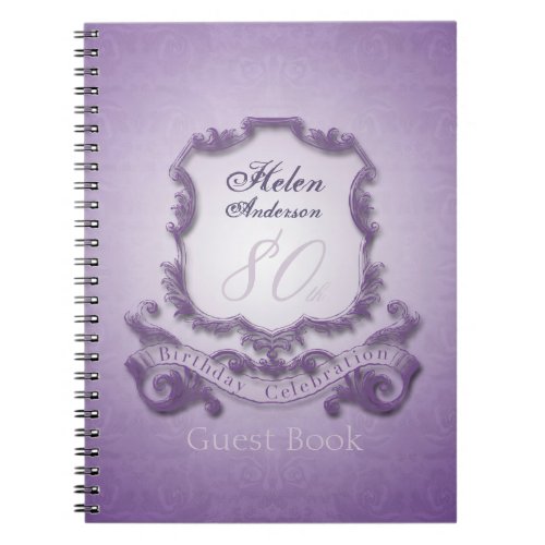 80th Birthday Celebration Vintage Frame Guest Book