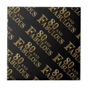 80th Birthday Ceramic Tile