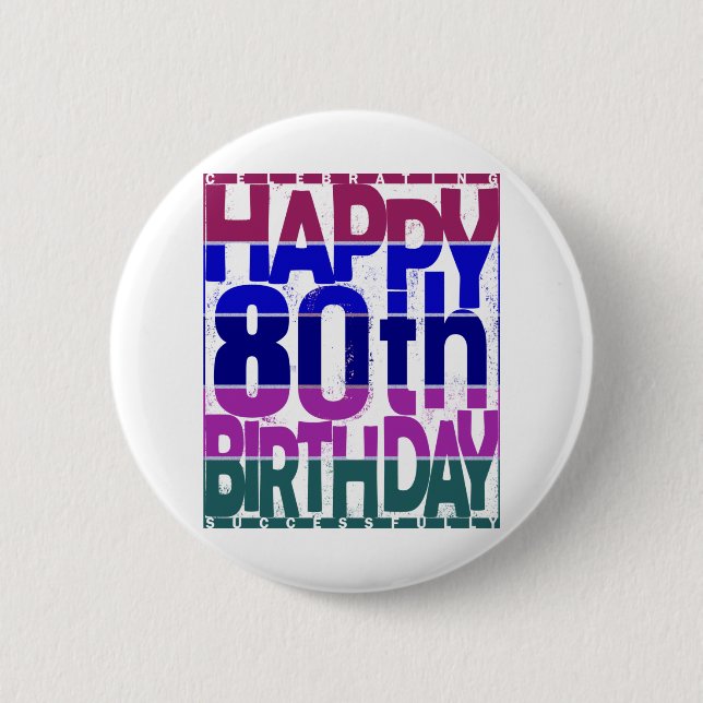 80th birthday_color gradients button (Front)