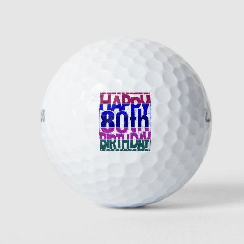 80th birthday_color gradients golf balls