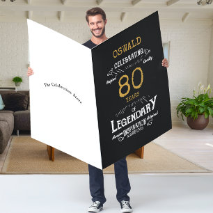 80th Birthday Custom Jumbo Legendary Funny Card
