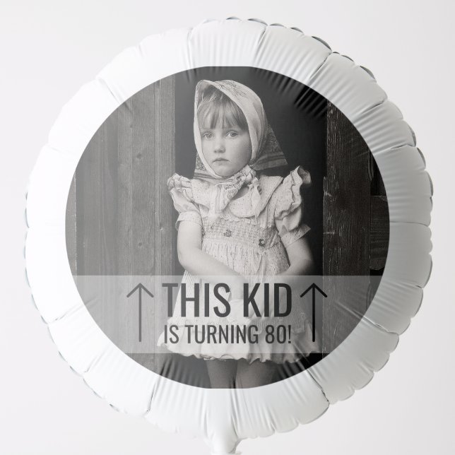 80th Birthday Custom Photo Balloon (Front)