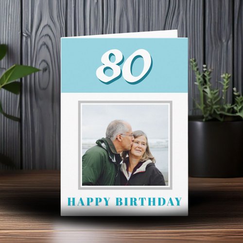 80th Birthday Custom Photo Personalized