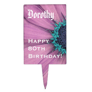 80th Birthday Daisy or Any Year Daisy Cake Topper