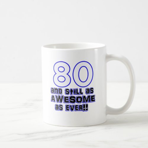 80th birthday design coffee mug