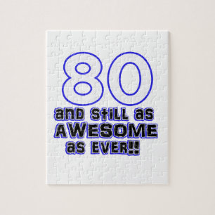 80th birthday design jigsaw puzzle