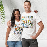 80th Birthday Design Your own Photo Collage T-Shirt<br><div class="desc">Make that birthday feel special with these wonderful photo collage party T-shirts. Add your favorite images to create a heartfelt keepsake with loving memories.</div>