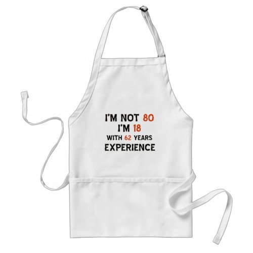 80th birthday designs adult apron