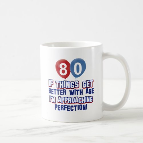 80th birthday designs coffee mug