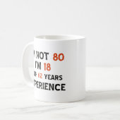 80th birthday designs coffee mug (Front Left)