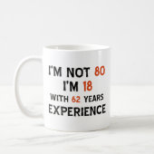 80th birthday designs coffee mug (Left)