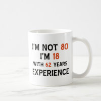 80th birthday designs coffee mug