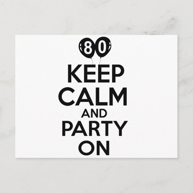 80th birthday designs postcard (Front)